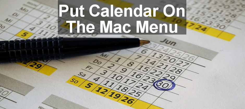 Mac App Add Calendar To Bar